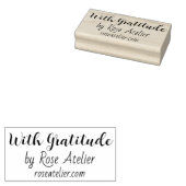 With Gratitude Custom Business Store Name & Websit Gummistempel (Stempel)