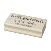 With Gratitude Custom Business Store Name & Websit Gummistempel (Stempel)
