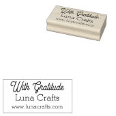 With Gratitude Custom Business Store Name & Websit Gummistempel (Stempel)