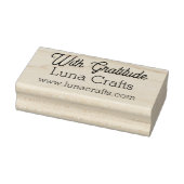 With Gratitude Custom Business Store Name & Websit Gummistempel (Stempel)