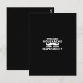 with great moustache comes great responsibility postkarte (Vorne/Hinten)