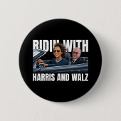 With Harris And WAlzheimer President Kamala Harris Button (Vorderseite)