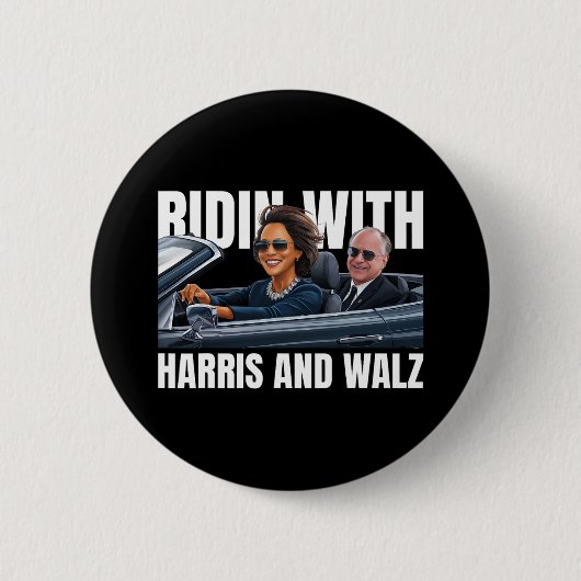 With Harris And WAlzheimer President Kamala Harris Button (Vorderseite)