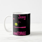 With Jesus In Her Heart And A Softball She Is Unst Kaffeetasse (Links)