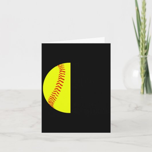 With Jesus In Her Heart And A Softball She Is Unst Karte (Vorderseite)