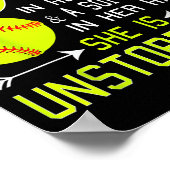 With Jesus In Her Heart And A Softball She Is Unst Poster (Ecke)
