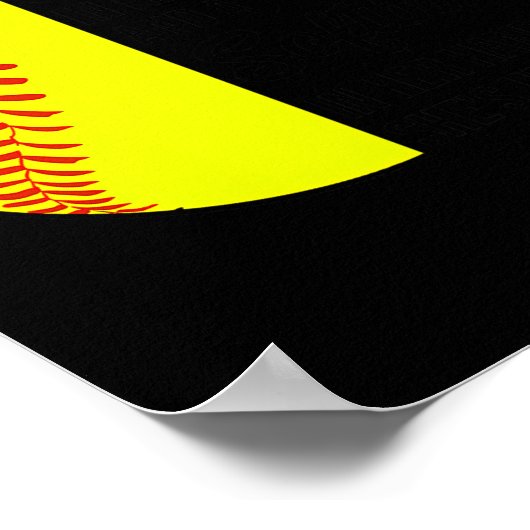 With Jesus In Her Heart And A Softball She Is Unst Poster (Ecke)