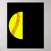 With Jesus In Her Heart And A Softball She Is Unst Poster (Vorne)