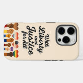 With Liberty and Justice for All Protest Freedom Case-Mate iPhone Hülle (Rückseite (Horizontal))