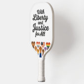 With Liberty and Justice for All Protest Freedom Pickleball Schläger (Links)