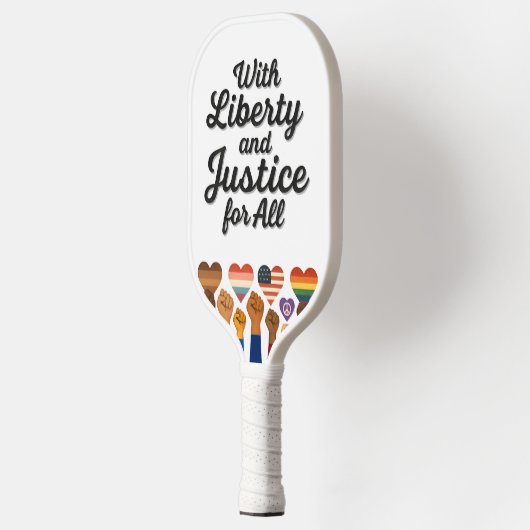 With Liberty and Justice for All Protest Freedom Pickleball Schläger (Links)