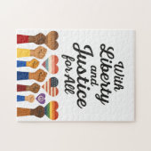 With Liberty and Justice for All Protest Freedom Puzzle (Horizontal)