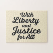 With Liberty and Justice for All Protest Freedom Puzzle (Horizontal)