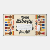 With Liberty and Justice for All Protest Freedom Schreibtischunterlage (Tastatur & Maus)