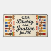With Liberty and Justice for All Protest Freedom Schreibtischunterlage (Vorderseite)
