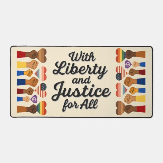 With Liberty and Justice for All Protest Freedom Schreibtischunterlage (Vorderseite)