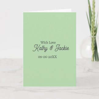 With love add couple name wedding simple minimal karte