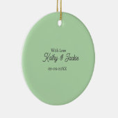 With love add couple name wedding simple minimal keramik ornament (Rechts)