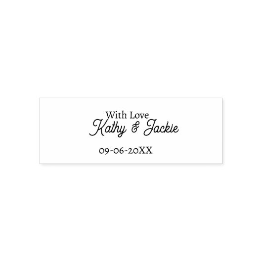 With love add couple name wedding simple minimal  permastempel (Design)