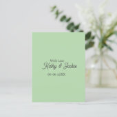 With love add couple name wedding simple minimal  postkarte (Stehend Vorderseite)