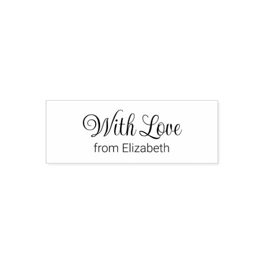 With Love Cursive Script from Your Name Permastempel (Design)