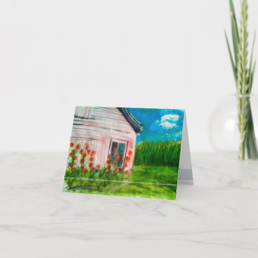 with*love_folded leere Anmerkungskarte Karte (Vorderseite)