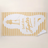 With Love Jupiter Lighthouse Beach Towel Strandtuch (Vorderseite)