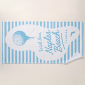 With Love Naples Beach Golf Tee Towel Strandtuch (Vorderseite)
