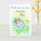 With love on your Baptism Karte (Gelbe Blume)