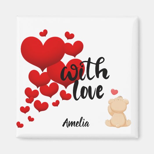 With Love Personalized Magnet (Vorne)