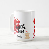 With Love Personalized Mug Kaffeetasse (Vorderseite Links)