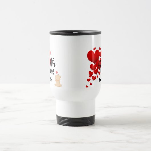 With Love Personalized Travel Mug Reisebecher (Mittel)