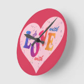 With love runde wanduhr (Winkel)