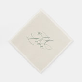 With Love Sage Green Wedding Napkins Serviette (Ecke)