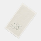 With Love Sage Green Wedding Serviette (Ecke)
