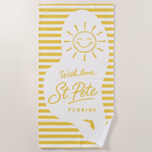 With Love St Pete Beach Towel Strandtuch (Vorderseite)