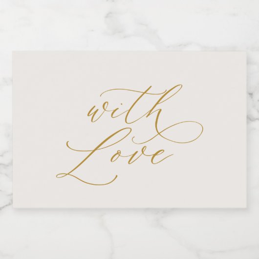 With Love Wedding Schaumweinetikett (Einzelnes Label)