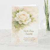 With Loving Sympathy Christian Ivory Floral  Karte (Vorderseite)