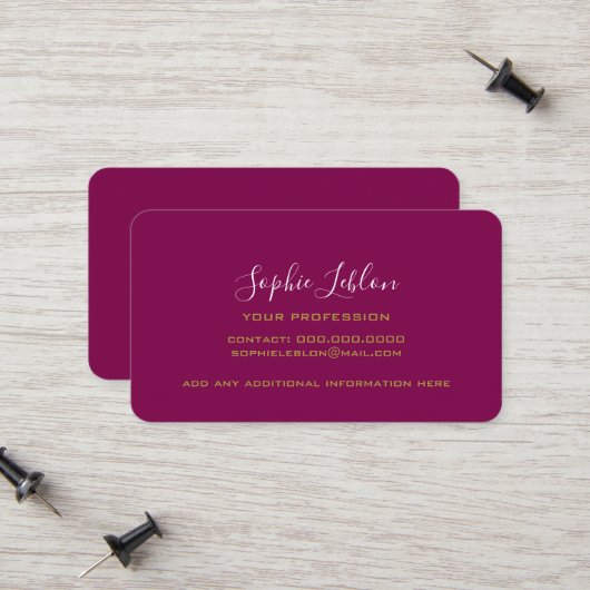 with name printed in handwritten style telefonnummerkarte (Vorderseite/Rückseite Beispiel)