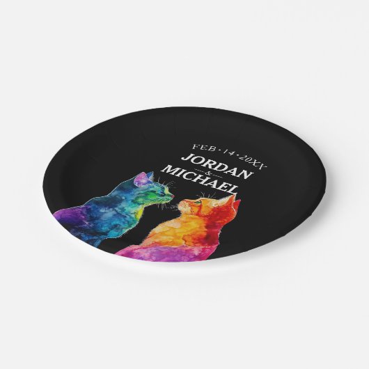 With names,Purrfectly Yours: A Rainbow Love Story Pappteller (Schrägansicht)