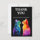 With photo 🌈  Purrfectly Yours: Purrfectly  Dankeskarte (Vorderseite)