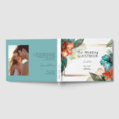 With photo teal Hibiscus Serenade Paradise Gästebuch (Voll)