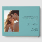 With photo teal Hibiscus Serenade Paradise Gästebuch (Rückseite)