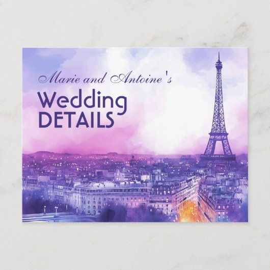 With QR code wedding details Begleitkarte (Vorderseite)