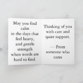 With Quiet Strength – MinimaliFolded Greeting Card Karte (Innenseite)
