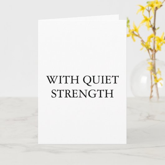 With Quiet Strength – MinimaliFolded Greeting Card Karte (Gelbe Blume)