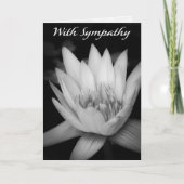 “With Sympathy” Water Lily CFolded Greeting Card Karte (Vorderseite)