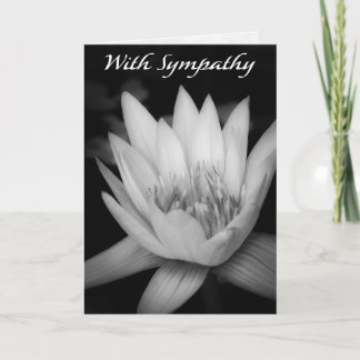 “With Sympathy” Water Lily CFolded Greeting Card Karte