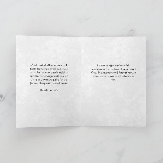 “With Sympathy” Water Lily CFolded Greeting Card Karte (Innenseite)