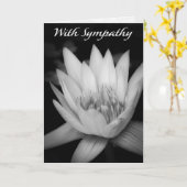 “With Sympathy” Water Lily CFolded Greeting Card Karte (Gelbe Blume)